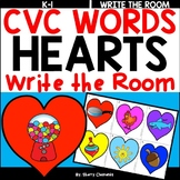 Valentines Day CVC Words | Hearts | Write the Room | Liter
