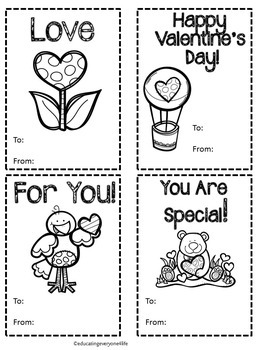 Valentine's Day Cards by Educating Everyone 4 Life | TPT
