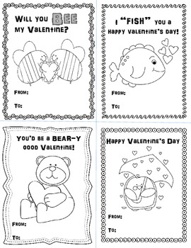 Valentine's Day Cards Freebie by Jessica M Bennett | TpT