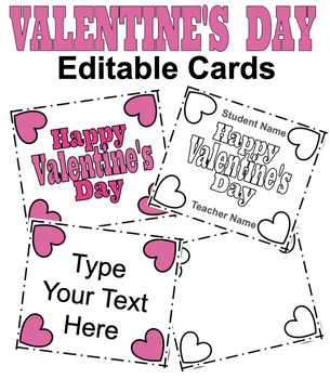 Preview of Valentines Day Cards Templates | Editable