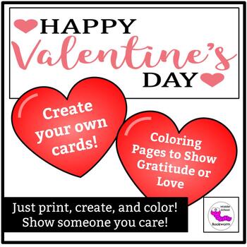 valentines day cards and coloring pages