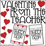 Valentine's Day Cards from the Teacher
