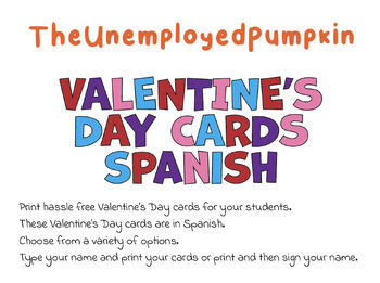 Preview of Valentines Day Cards in SPANISH / Tarjetas del Día de San Valentín