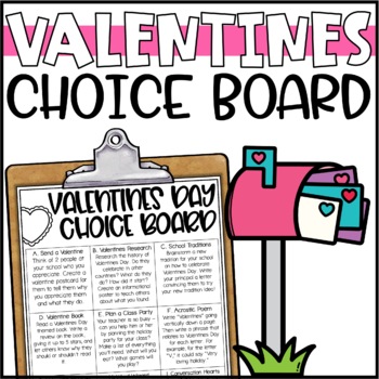 Preview of Valentines Day Choice Board - Morning Work or Early Finisher Activities