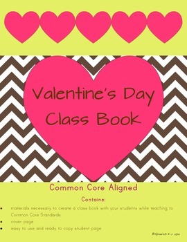 Preview of FREE:  Valentine's Day Class Book K-2