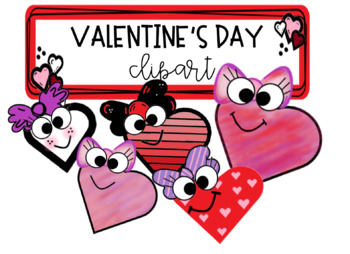 Preview of Valentines Day Clip Art | Hearts | Banners | Black and White | Color