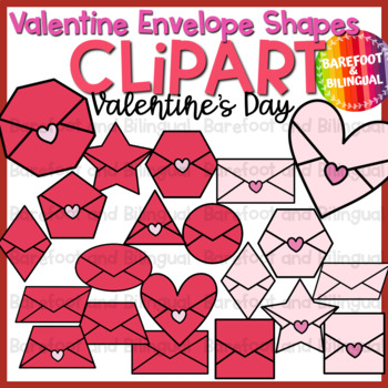 Preview of Valentines Day Clipart - Valentine Envelope Shapes - Card Clipart