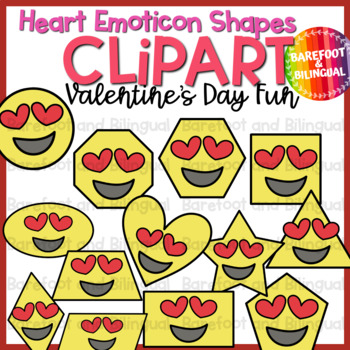 Preview of Valentines Day Clipart - Valentine Love Emoji Shapes - Valentine's Day Clip Art