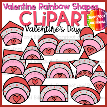 Preview of Valentines Day Clipart - Valentine Rainbow Shapes - Valentine's Day Clip Art