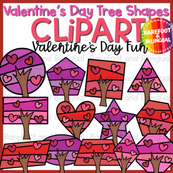 Preview of Valentines Day Clipart - Valentine Tree Shapes - Valentine's Day Clip Art