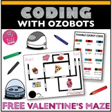 Valentines Day Coding Ozobot Maze Activity Code with Robot