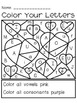 Valentine's Day Color Your Letters Activity by The Busy Class | TpT