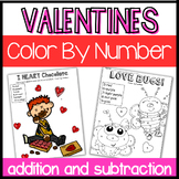 Valentine's Day Color by Number Differentiated (1-10; add 
