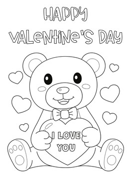 Valentines Day Coloring Pages by Classroom Integrations | TPT