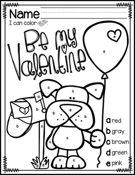 valentine's day colorletter pages freebiemrs