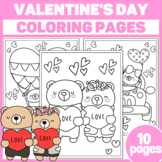 Valentines Day Coloring Pages | Valentines Day Bear Colori