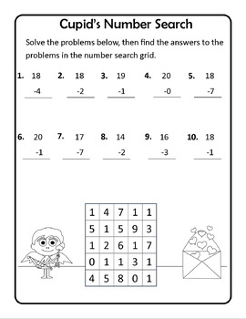 Valentine's Day Math Puzzles - 1st Grade Common Core by Yvonne Crawford