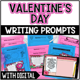 Valentine's Day Writing Prompts - w/ Digital Valentine's W