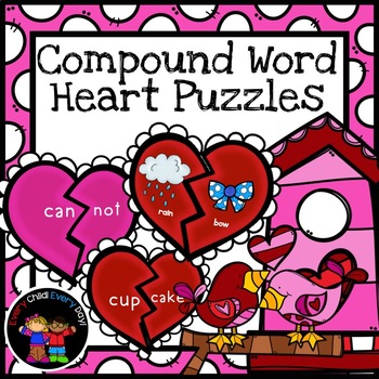 Preview of Valentine's Day Compound Words - Heart Puzzles