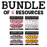 Valentines Day Counting Clipart Bundle + FREE Blacklines -