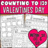 Valentines Day Counting to 120 Worksheets: Counting forwar