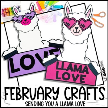 Llama Valentine Craft For Kids [Free Template]