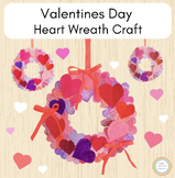 Valentines Day Craft Activity - Heart Wreath - Colour, Cut