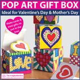 Valentines Day Craft Activity, Make a Pop Art Gift Box Art