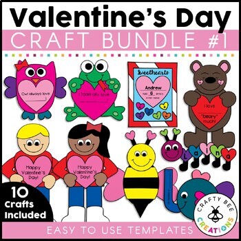 Preview of Valentines Day Crafts Bulletin Board Ideas Kindergarten Preschool Templates Art