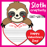 Valentines Day Craft | Sloth Writing & Card Craft Activity