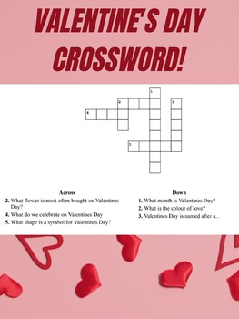 Preview of Valentines Day Crossword