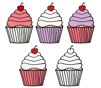 Valentine S Day Cupcake Clip Art By Nicole Malicki Tpt