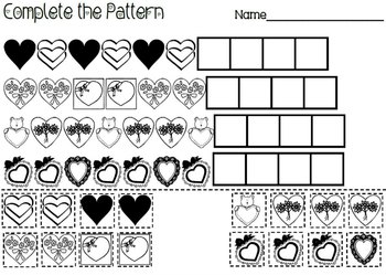 ab patterns worksheets cut and paste teaching resources tpt