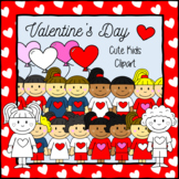 Valentines Day Cute Kids Clipart Collection