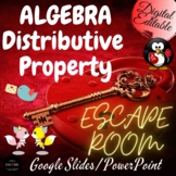 Valentine's Day DIGITAL Math Escape Room - Simplifying Alg