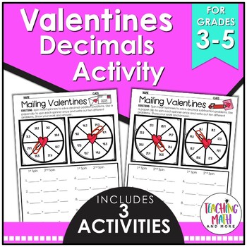 Preview of Valentines Day Math Activities Decimals