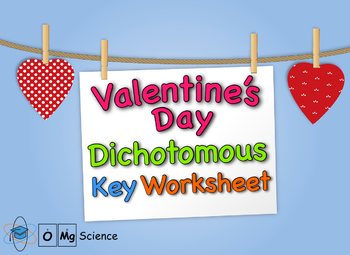Preview of Valentines Day Dichotomous Key Worksheet