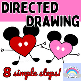 Valentines Day Directed Drawing | Valentines Art | Heart Clipart