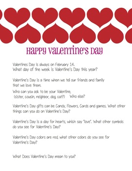 Valentine's Day Discussion by MrsDiB | TPT