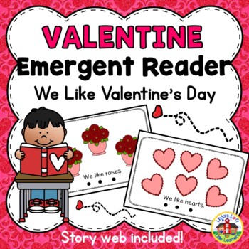 Preview of Valentine's Day Emergent Reader and Story Web