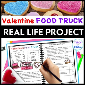 Preview of Valentines Day Activities Middle School ELA and Math Project