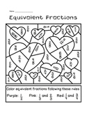 Valentine's Day Equivalent Fractions Activity