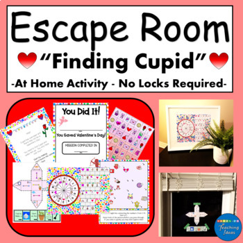 Valentines Day Escape Room for Home - All Materials Included - Print and Go