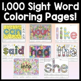 Sight Word Coloring Sheets Bundle {4 Sets of 100 pages!} {Color by Sight Word}