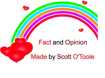 Preview of Valentine's Day Fact or Opinion Smartboard Language Arts Lesson