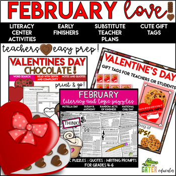 Preview of February Literacy Centers and Activities
