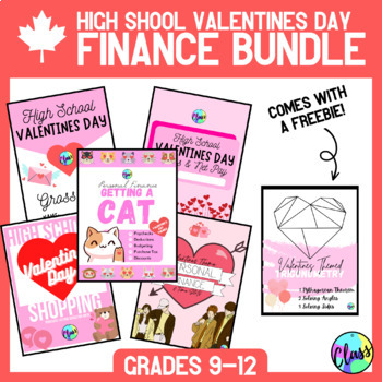 Preview of Valentines Day February BUNDLE | CANADA | High School Math