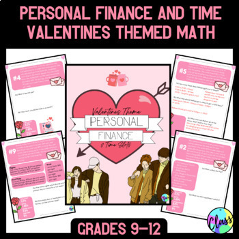 Preview of Valentines Day February Math | Personal Finance | High School | USA