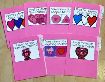 Preview of Valentine's Day File Folder Games