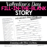 Valentines Day Parts of Speech Grammar Fill In the Blank S
